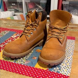 Timberland Brown Leather Lace-Up Boots